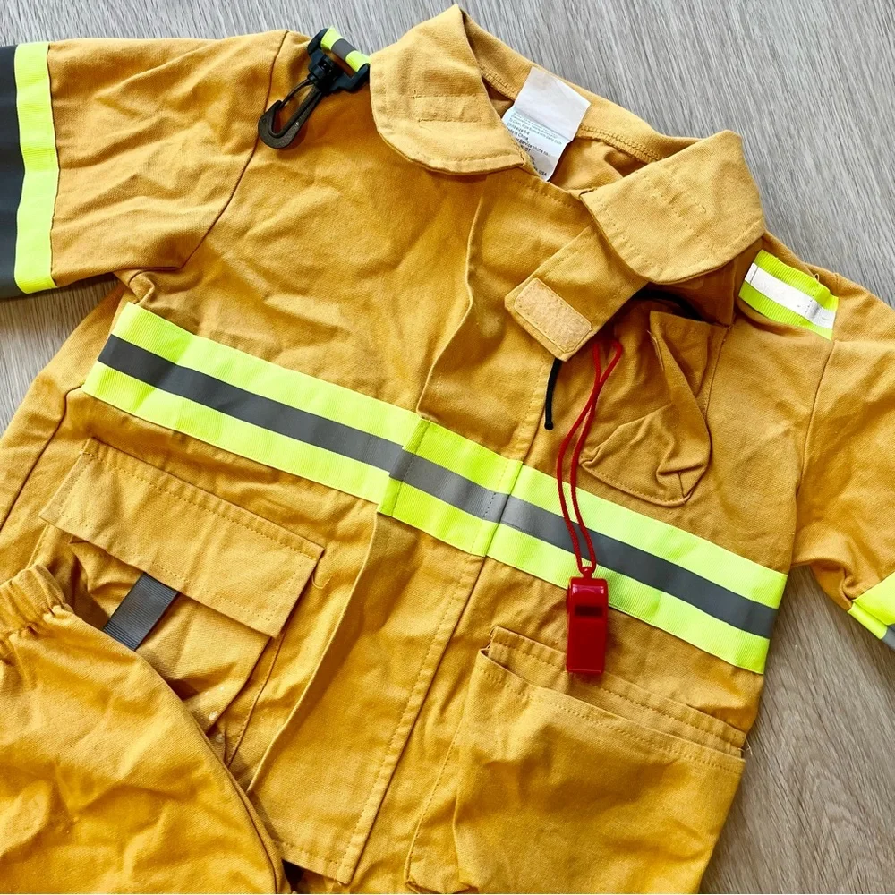 TEETOT⚡️Little Fireman Costume w/ Whistle Set_Sz 5/6